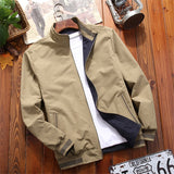 Varsity Jacket Men Windbreaker Double-sided Wear Jackets Men Baseball Jacket Hip Hop Streetwear Coat Solid Color