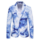 9 Colors!New Men's Fashion Printed Blazer Business Casual Classic One-button Blazers European size Mens Blazer Jacket