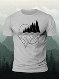 Summer Men's T-shirt Simple Print Round Neck Short-sleeved Y2k T-shirt Casual Versatile Men's Tops Fashion Oversized T-shirt