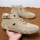 Men Boots Casual Motorcycle Winter Shoes Waterproof High Top Sneakers Luxury Footwear