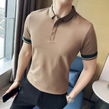 New Summer Men Polo Shirt Printed Fashion Lapel Breathable Casual Tees Tops Short Sleeve Hip Hop Polos Shirts S-4XL