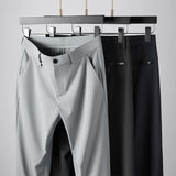 Brand Smart Casual Pants Men  Summer Thin Soft Breathable Trousers Male Anti Wrinkle Straight Solid Color Men Pants