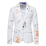 9 Colors!New Men's Fashion Printed Blazer Business Casual Classic One-button Blazers European size Mens Blazer Jacket