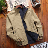 Varsity Jacket Men Windbreaker Double-sided Wear Jackets Men Baseball Jacket Hip Hop Streetwear Coat Solid Color