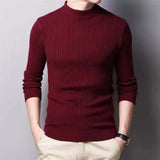 Korean Fashion Autumn Men Casual Vintage Style Sweater Wool Turtleneck Oversize Winter Men Warm Cotton Pullovers Sweaters