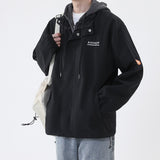 Men's Windbreaker Jacket With Hood Streetwear Outdoor Jackets Men Hip Hop Japan Style Harajuku Hoodies Jackets Men