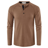 Long Sleeve T Shirt for Men Solid Spring Summer Casual Mens T-shirt Breathable Male Tops Fashion Clothes Men's T-shirts