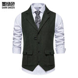 Men's Brown Vest Suit Vest Single breasted Designer Brand Sleeveless Formal Coat Top Adult Dress Tuxedo