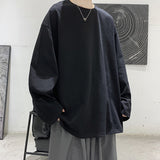 Autumn Long Sleeve T-Shirt Men Fashion Solid Basic T Shirt Mens Oversized Hip Hop Casual Cotton Mens Streetwear Top Tees