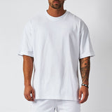 Men Blank T-shirt White Cotton Oversized Vintage Solid Color T-shirt Big Size Women Fashion T Shirt Free Shipping Men's Clothes