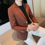 Casual Suit Jackets Blazer for Men Wedding Slim Fit Outwear Oversized Single Breasted Blazers Elegant Luxury Coats Korean