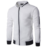 High Quality Plush Zip stand collar casua Jacket Men's Street Windbreaker Coat Men Hot Casual Outer Wear Thick