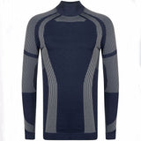 Men's Fashion Long Sleeve T-shirt Elastic T-Shirts Turtleneck Male Contrast Color Tops New Stripe Spliced Clothing