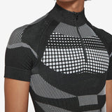 New Fashion Dots Print Slim T-shirts Mens Clothes Y2K Trend Zipper Turtleneck Tops Spring Summer Men Trend Tees Streetwear