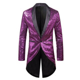 Shiny Gold Sequin Glitter Embellished Blazer Jacket Men Nightclub Prom Suit Blazer Men Costume Homme Stage Clothes For singers