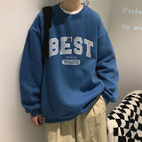 Spring Autumn Letter Hoodies For Men Oversized Sweatshirts Korean Man Clothing Casual Unisex Pullovers Thick 3XL