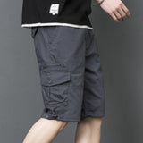 Summer Long Length Cargo Shorts Men Overalls Cotton Multi Pocket Capri Pants Breeches Tactical Military Shorts Plus Size 5XL