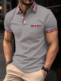 Summer New Men's Casual Short-Sleeved Polo Shirt Office Fashion Lapel T-Shirt Men's Breathable Polo Shirt Men's Clothing