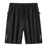 Men's Sports Casual Shorts  Spring and Summer New Ice Silk Quick Dry Loose Basketball Pants Personality Fashion Beach Pants