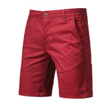 Summer 100% Cotton Solid Shorts Men High Quality Casual Business Social Elastic Waist Men Shorts 10 Colors Beach Shorts
