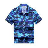 26 Colors Summer Fashion Mens Hawaiian Shirts Short Sleeve Button Coconut Tree Print Casual Beach Aloha Shirt Plus Size 5XL