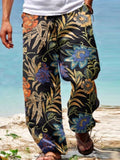 Summer Men Baggy Pants Casual Printed Design Wide Leg Trousers Retro Vintage Beach Hawaiian Plus Size Loose Pants Man Streetwear