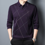 BROWON Brand Graphic T Shirts Men Autumn New Long Sleeve Fake Two-piece T-shirt Male Fashion Casual Plaid Men T Shirt Tops