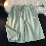 Casual Shorts Men Summer Thin Quick-dry Joggers Knee-length Trendy Loose All-match Handsome Patches Harjauku Daily Stylish Male