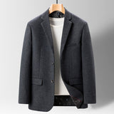 High Quality Blazer Men's British Style Elegant Simple Fashion Advanced Simple Casual Party Wear Gentleman's Suit Fitted Jacket