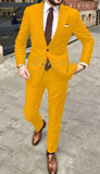 Handsome Casual 2 Piece Suit For Men Wedding Tuxedos Notched Lapel Groomsmen Men Suits Business Party Prom Blazer