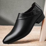 Men Leather Shoes Formal Dress Shoes for Male Plus Size Party Wedding Office Work Shoes Slip on Business Casual Oxfords