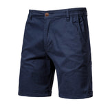 Summer 100% Cotton Solid Shorts Men High Quality Casual Business Social Elastic Waist Men Shorts 10 Colors Beach Shorts