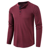 Long Sleeve T Shirt for Men Solid Spring Summer Casual Mens T-shirt Breathable Male Tops Fashion Clothes Men's T-shirts