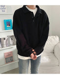 KNITTED BUTTON-UP SHIRT SWEATER