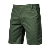 Summer 100% Cotton Solid Shorts Men High Quality Casual Business Social Elastic Waist Men Shorts 10 Colors Beach Shorts