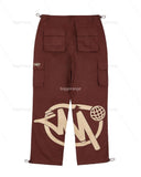 Streetwear Y2K Cargo Pant Overalls Minus Two Black Pants New Harajuku Fashion Casual Loose Men Rock Straight Wide Leg Pants