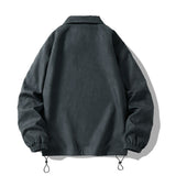 Autumn Oversize Bomber Jacket Men Vintage Baggy Coat Fashion Korean Streetwear Zip Up Outerwear Clothing Tops Male Plus Size 3XL