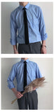 Gotmes British Style Solid Long Sleeve Shirts Men Clothing  Spring Autumn Slim Fit Business Casual Formal Wear Blouse Tops WA02