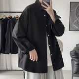Oversized Short Sleeve Shirt For Men Streetwear Blouse Harajuku Chain Fashion Men's Shirts Korean Clothes Men's Clothing