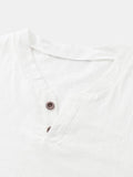 Men's Henley Shirt Tee Top Plain V Neck Street Vacation Short Sleeves Clothing Apparel Fashion Designer Basic
