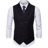 Spring Autumn Double Breasted Suit Vest Men's Sleeveless Four-Colored England Style Foramal Weeding Vest N9034
