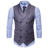 Spring Autumn Double Breasted Suit Vest Men's Sleeveless Four-Colored England Style Foramal Weeding Vest N9034