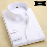 Classic Style Men's Solid Shirts Long Sleeve Men's Casual Shirts Comfortable Breathable Men's Office-wear Clothing