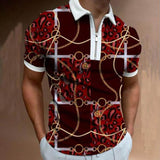 Summer Fashion Patchwork Men Polo Shirts Casual Turn-down Collar Zipper Design Short Sleeve Tops Harajuku Mens' Streetwear