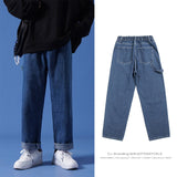 Men Streetwear Blue Jeans Women Black Jeans Korean Fashions Harem Pants Male Denim Pants OverSize