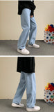 Gotmes Korean Fashion Men Wide Leg Jeans Autumn New Streetwear Straight Baggy Denim Pants Male Brand Trousers