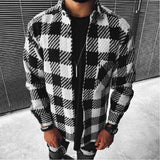 Got Men's Fashion Plaid Casual Thick Shirts Coat Man Long Sleeve Soft Cotton Men Jacket Cardigan Shirts Coats Oversized Shirt