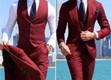 Gotmes Classy Wedding Tuxedos Suits Slim Fit Bridegroom For Men 3 Pieces Groomsmen Suit Male Cheap Formal Business  (Jacket+Vest+Pants