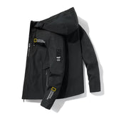 Gotmes National Geographic Clothing Outdoor Camping Hiking Jacket New Men's Breathable Waterproof Hoodie Windbreaker Adventure Suit