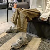 Plaid Men's Casual Pants Sweatpants Loose Large Size Hip Hop Wide Leg Pants Overalls